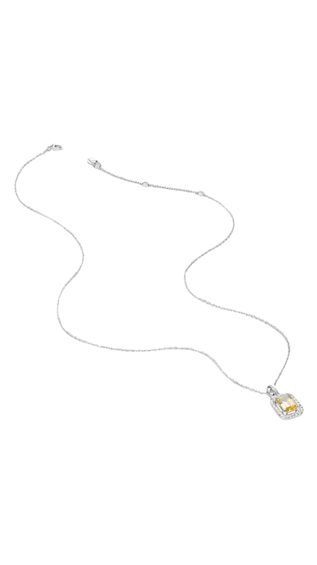 Carat 'Eton' Yellow Border Set pendant necklace - CN925W-ETON-MY