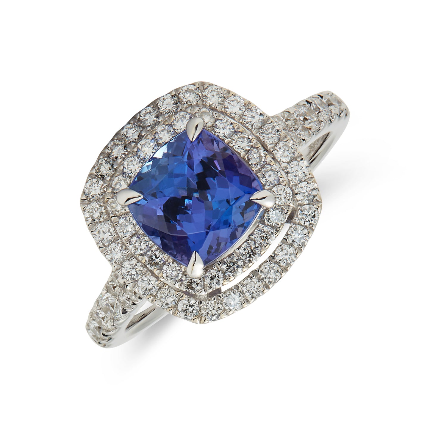 Tanzanite and diamond statement ring