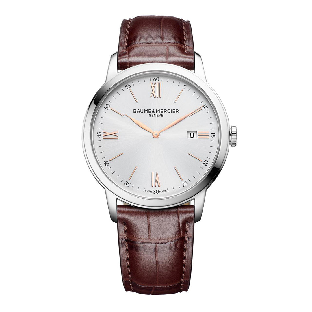 Stainless steel Baume & Mercier 'Classima' quartz strap watch. MOA10415