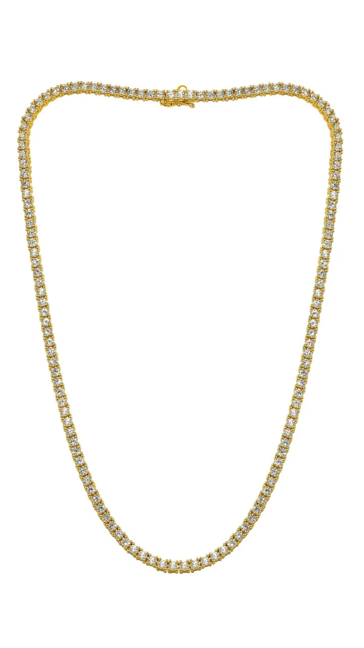 Carat 'Prudence' vermeil round brilliant cut cubic zirconia set necklace - CN925Y-PRU