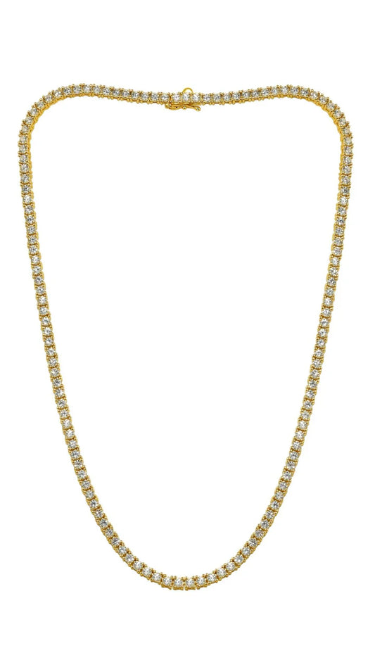 Carat 'Prudence' vermeil round brilliant cut cubic zirconia set necklace - CN925Y-PRU