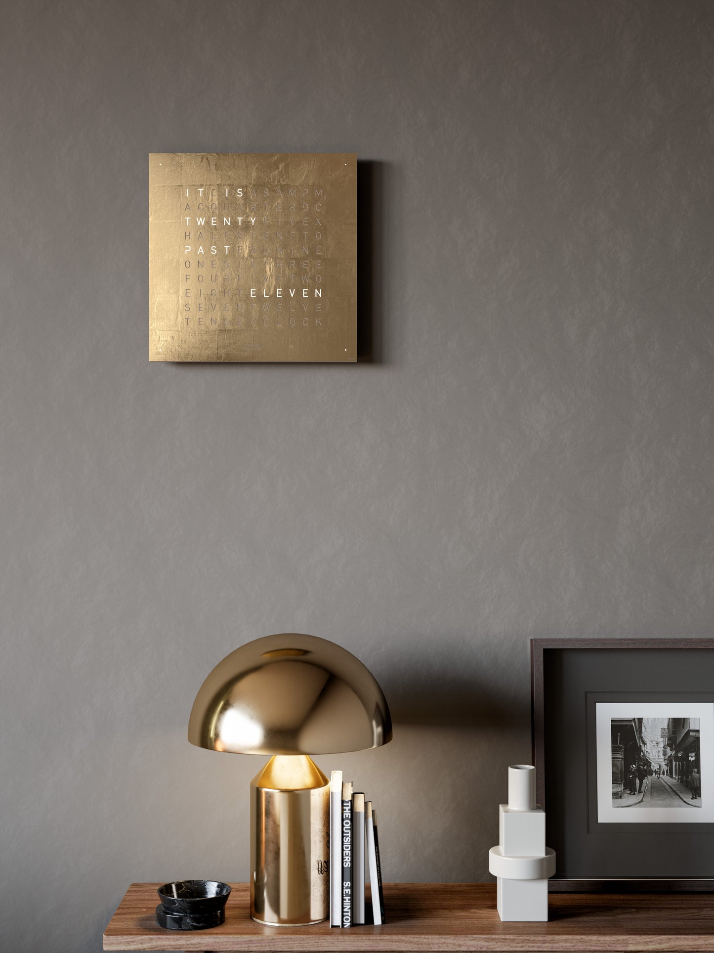 QLOCKTWO Earth 45 Creator's Edition Clock - Gold