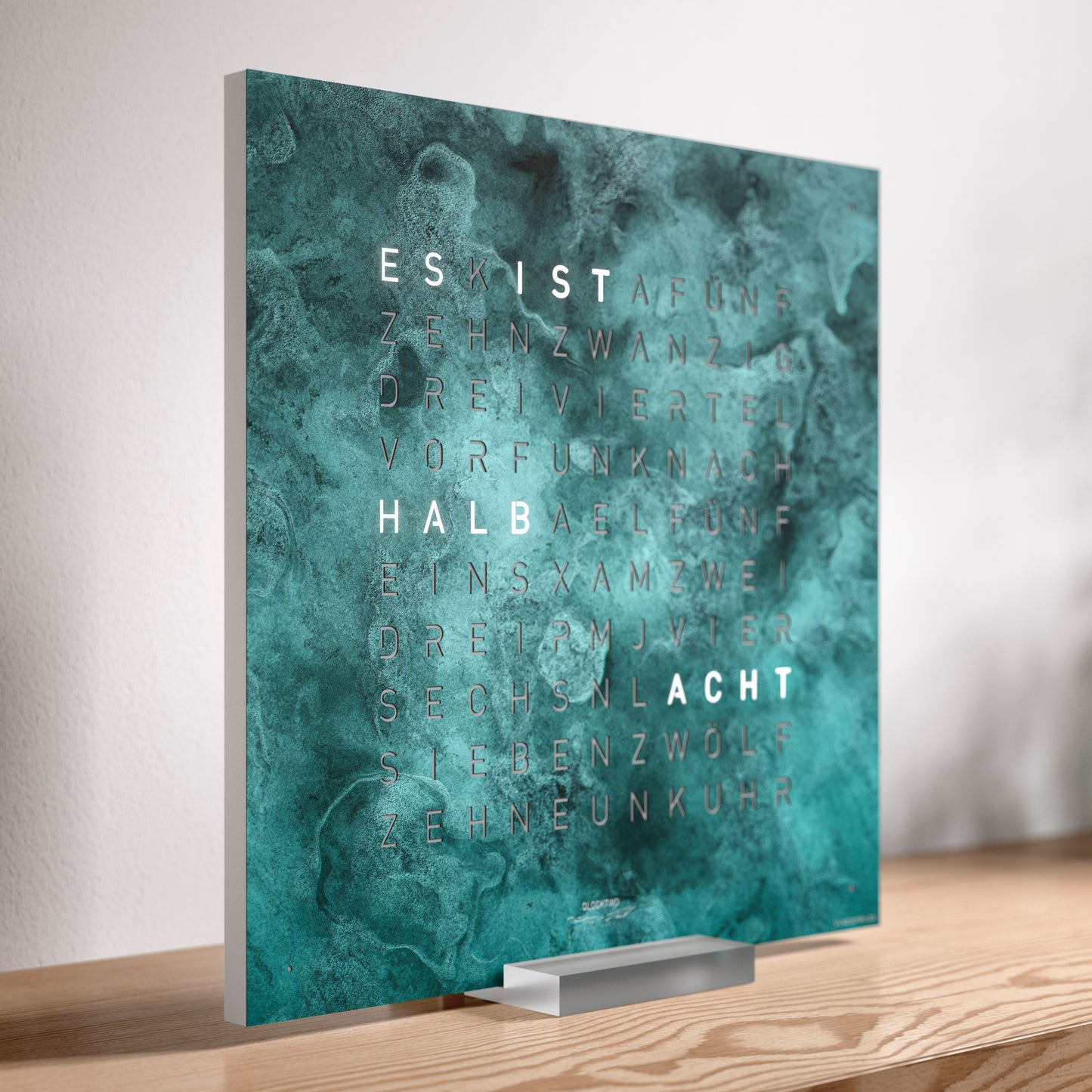 QLOCKTWO Earth 45 Creator's Edition Vintage Copper Clock.