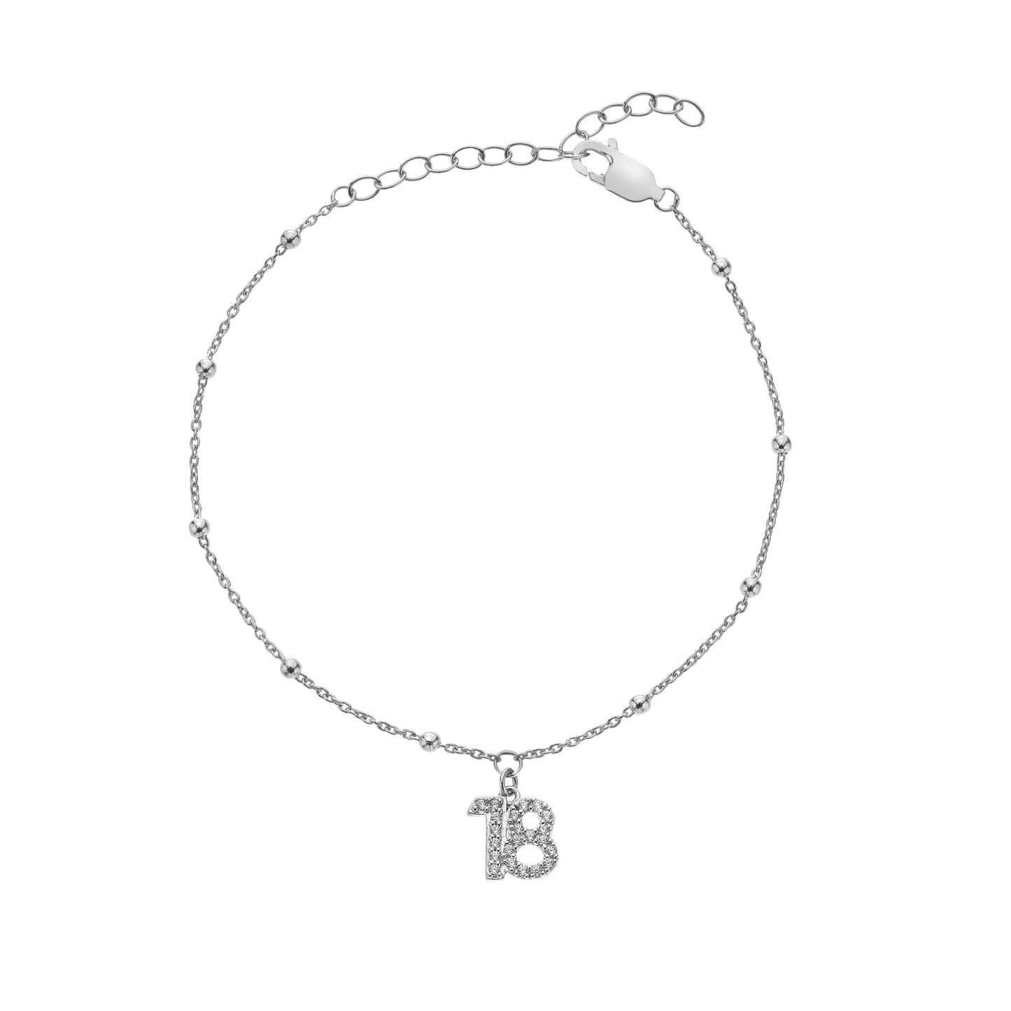 Silver Whisper 18th Birthday Bracelet.