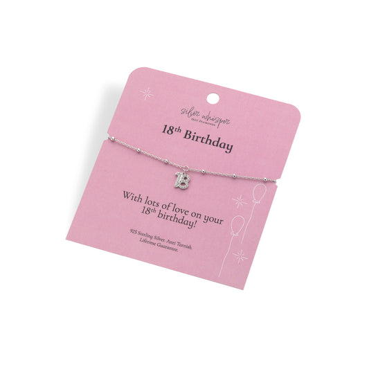 Silver Whisper 18th Birthday Bracelet.