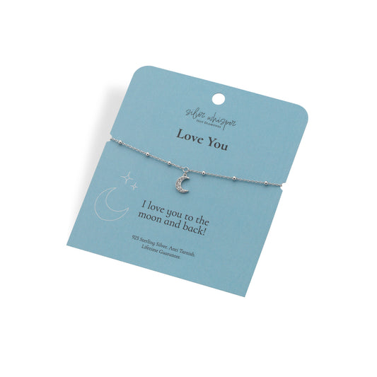 Silver Whisper Love You Bracelet.