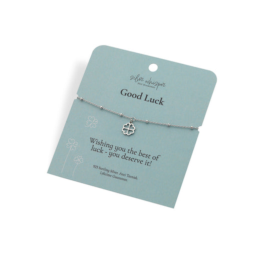 Silver Whisper Good Luck bracelet.