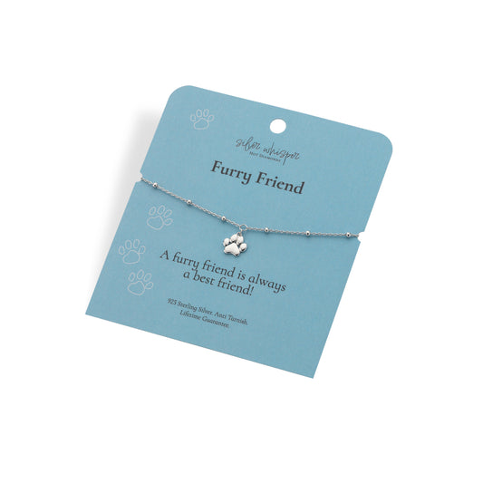 Silver Whisper Furry Friend Bracelet.