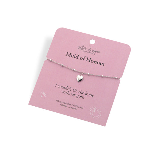 Silver Whisper Maid of Honour Bracelet.