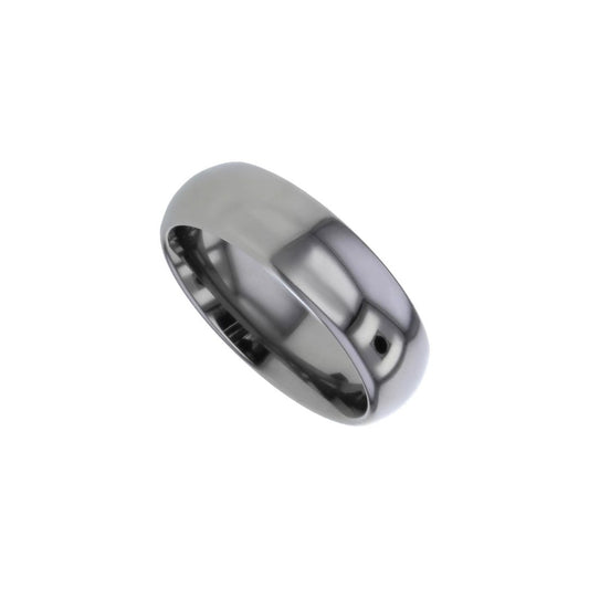 Titanium traditional court ring - polish finish.