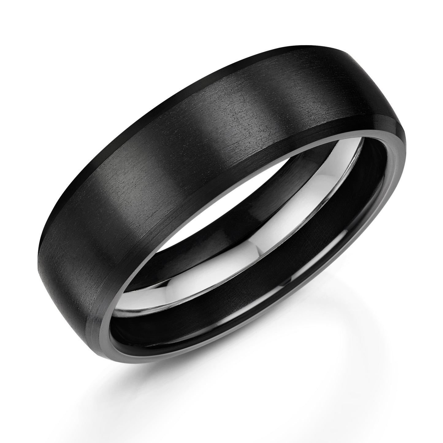 Modern Bevel-Edged Men's Wedding Band