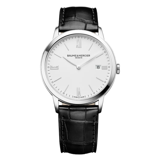 Stainless Steel Baume & Mercier 'Classima' Quartz Strap Watch. Henry D Johnstone Jewellers. Alderley Edge, Poynton, Cheshire.