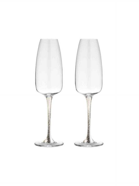 Argenesi 'Canada' silver stem glasses - Set of two.