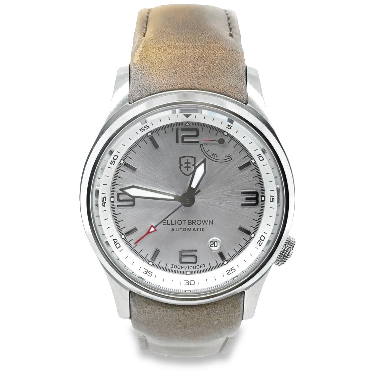 Elliot Brown 40.0mm automatic 'Tyneham' limited edition Strap watch. Henry D Johnstone Jewellers. Alderley Edge, Poynton, Cheshire.