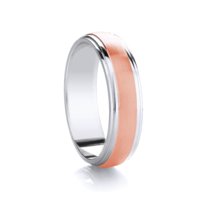 Argentium & 9ct Rose Gold 5.0mm Wedding Ring