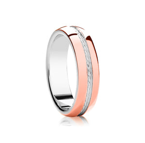 Platinum & 18ct Rose Gold 5.0mm Wedding Ring