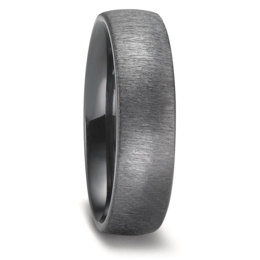 Zirconium wedding band with textured design