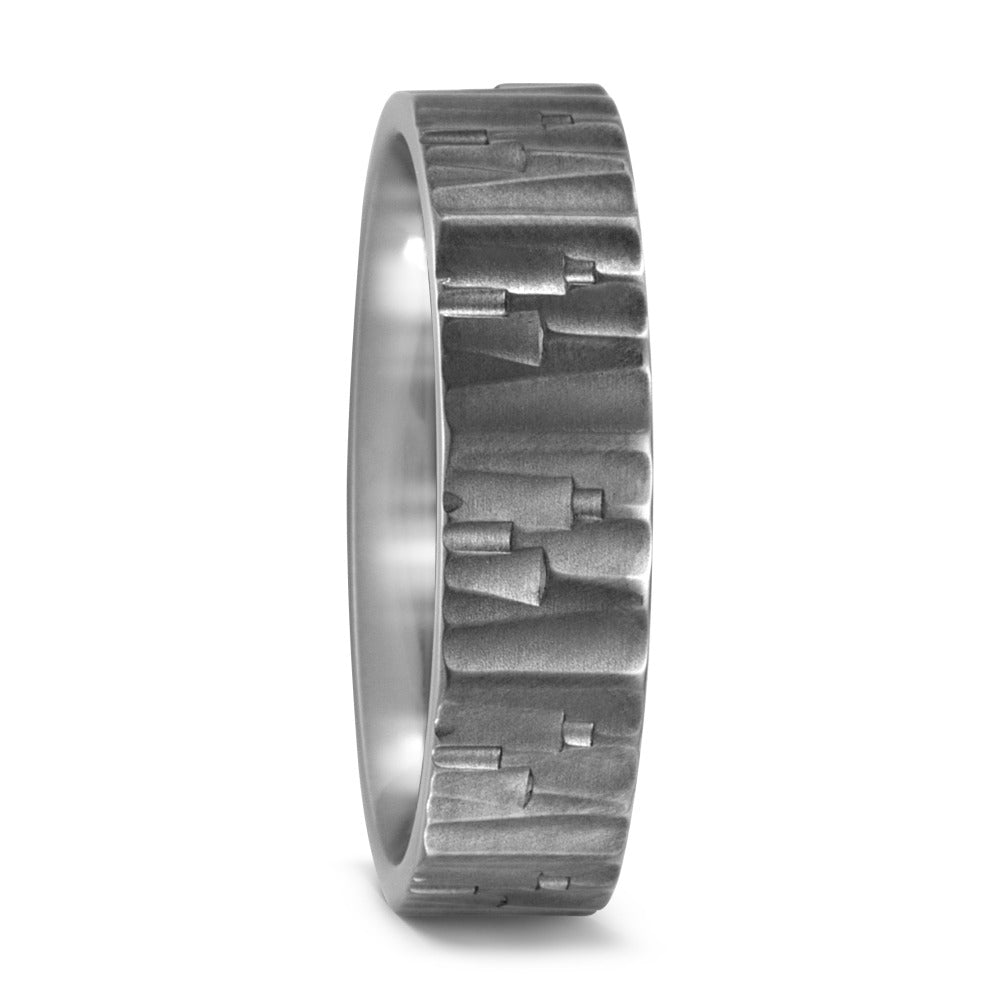 Structured matte finish ring. Henry D Johnstone Jewellers, Alderley Edge, Poynton, Cheshire.