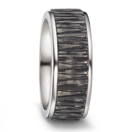 Titanium 8.0mm Textured Wedding Band. Henry D Johnstone Jewellers, Alderley Edge, Poynton, Cheshire.
