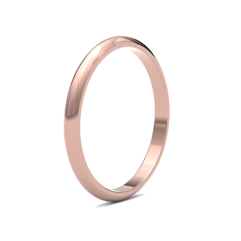 D-Shape Profile Wedding Band for Brides