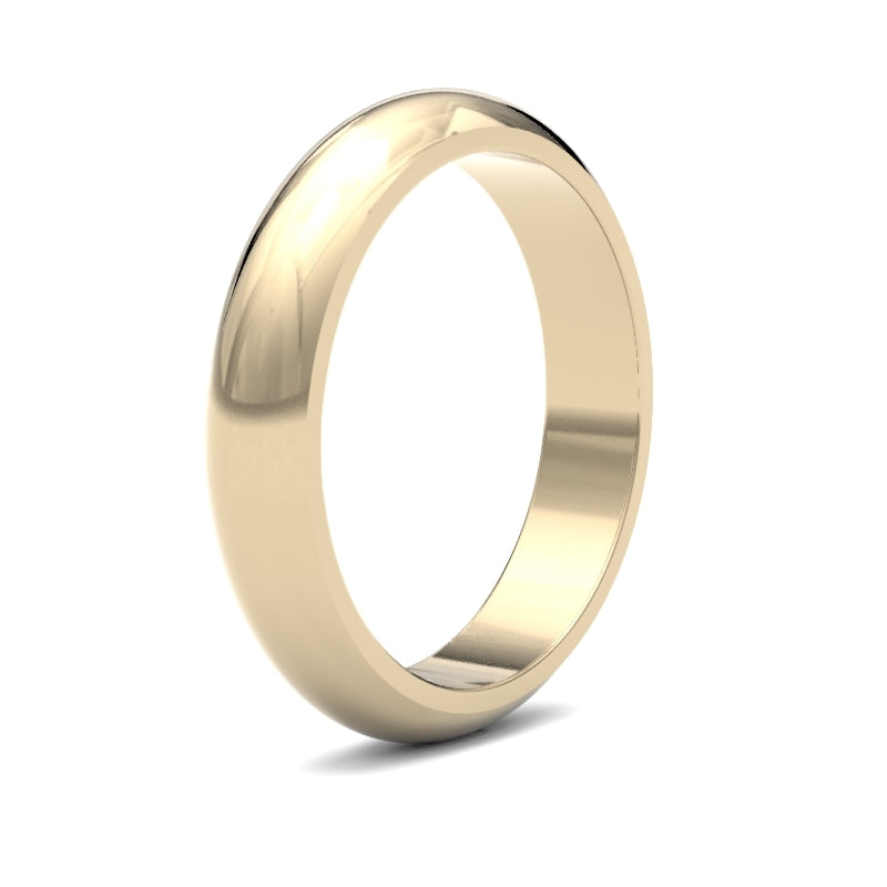 Classic D-Shape Wedding Band for Grooms