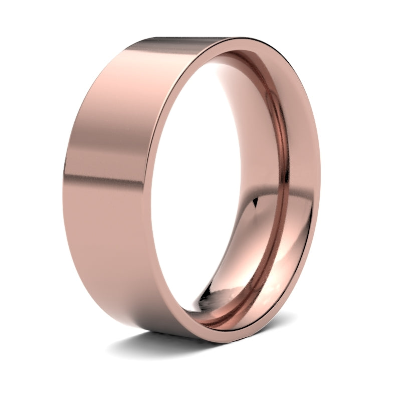 Gents Flat Court Profile Wedding Bands.