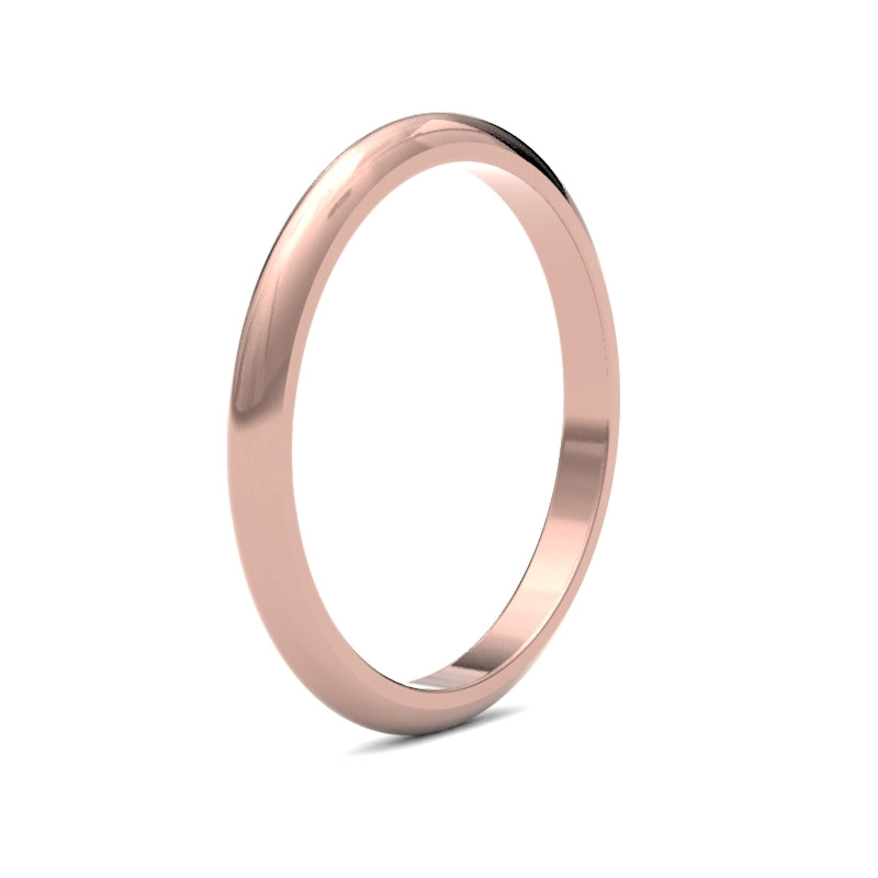 D-Shape Profile Wedding Band for Brides