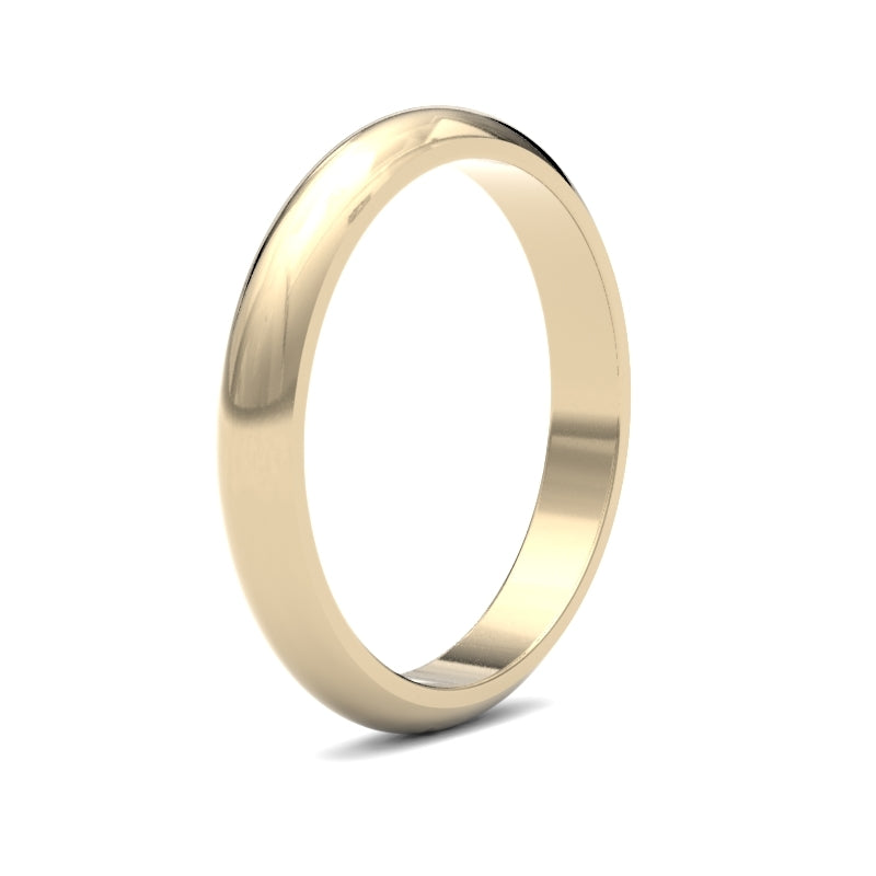 D-Shape Profile Wedding Bands for Her.