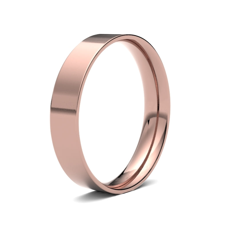 Ladies Flat Court Profile Wedding Bands.
