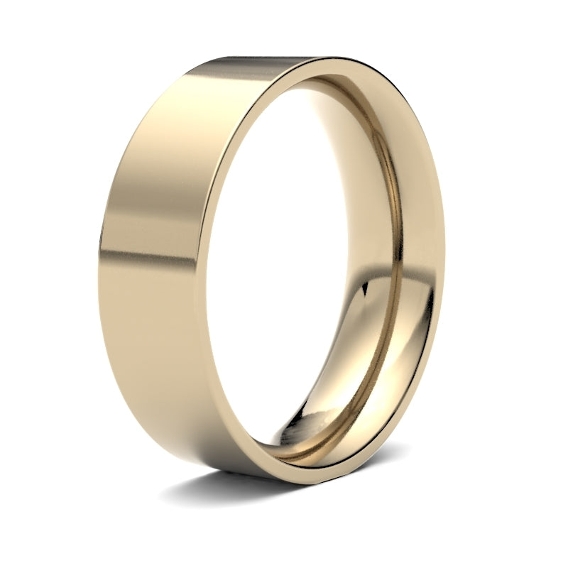 Gents Flat Court Profile Wedding Bands.