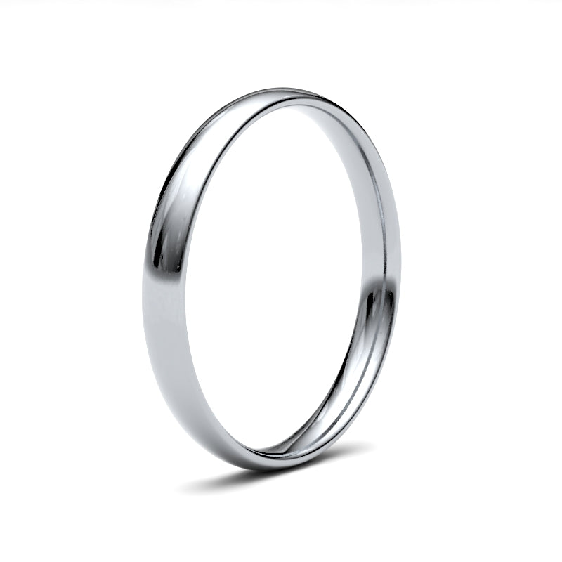 Classic Ladies Court Profile Wedding Ring - Elegant Simplicity