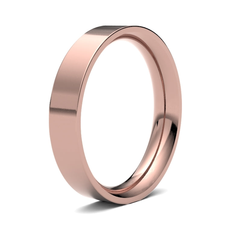 Ladies Flat Court Profile Wedding Bands.