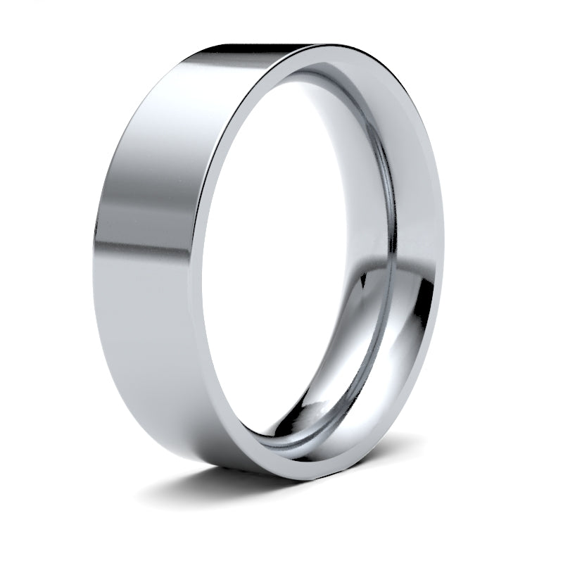 Gents Flat Court Profile Wedding Bands.