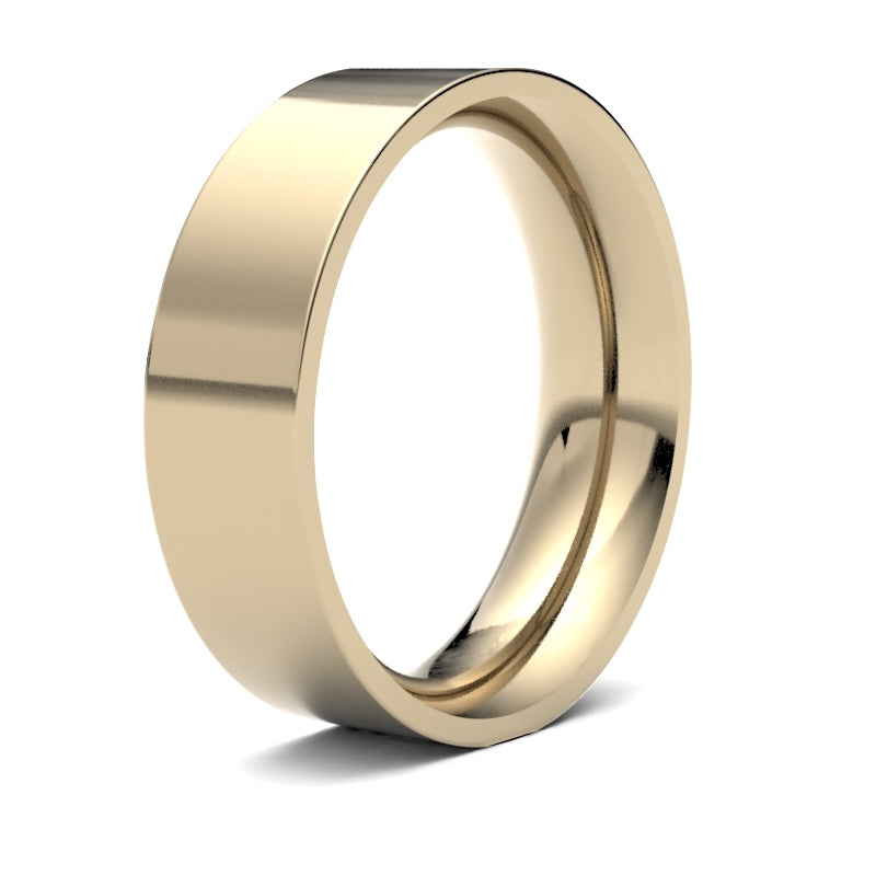 Gents Flat Court Profile Wedding Bands.