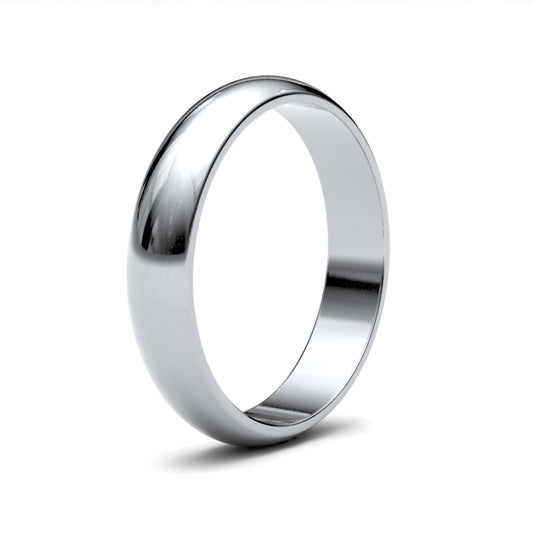 Classic D-Shape Wedding Band for Grooms
