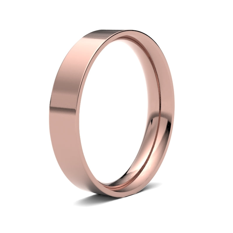 Men's classic flat court wedding band