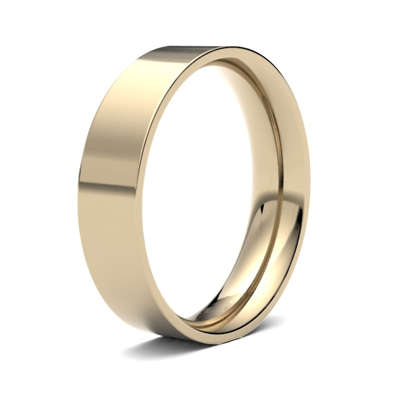 Gents Flat Court Profile Wedding Bands.