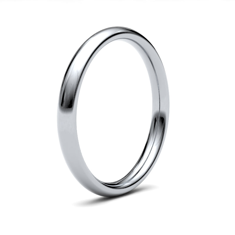 Ladies Court Profile Wedding Bands for Timeless Elegance.