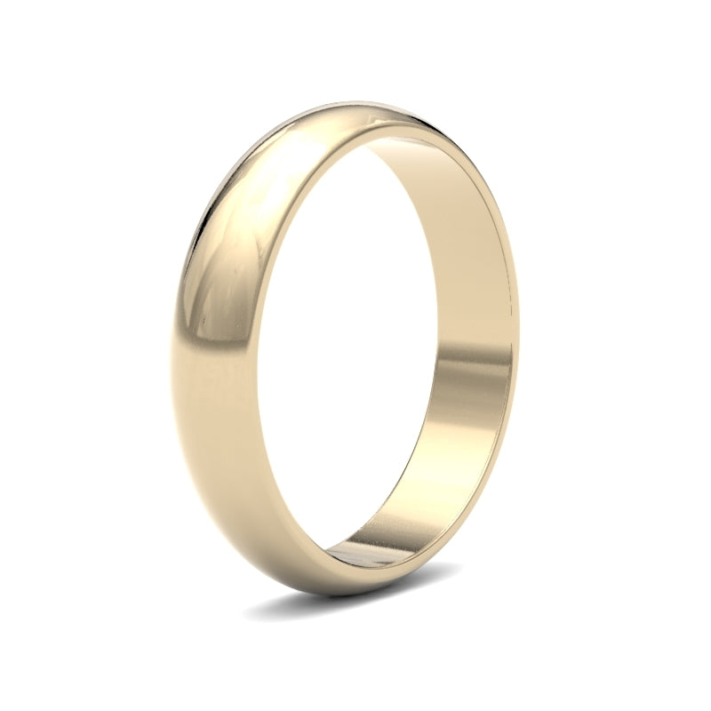 Classic D-Shape Wedding Band for Grooms