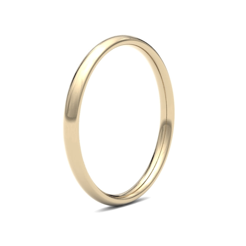Classic Ladies Court Profile Wedding Ring - Elegant Simplicity