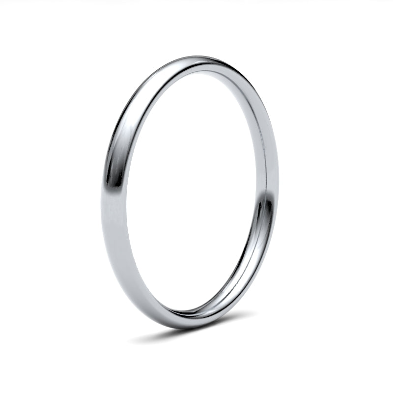 Classic Ladies Court Profile Wedding Ring - Elegant Simplicity