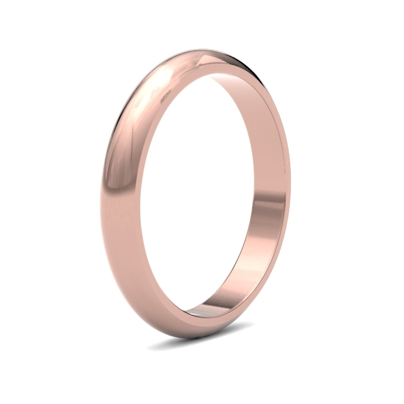 D-Shape Profile Wedding Bands for Her.