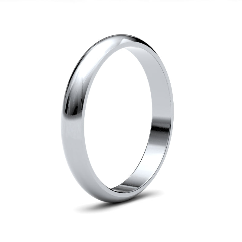 D-Shape Profile Wedding Bands for Her.