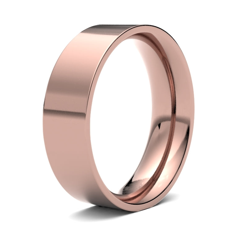 Gents Flat Court Profile Wedding Bands.