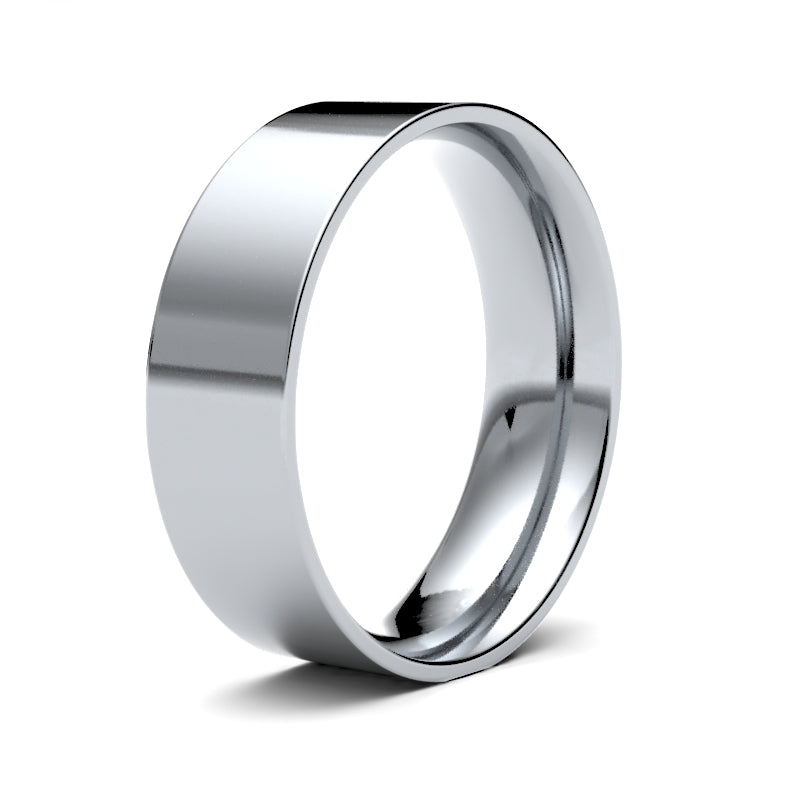 Gents Flat Court Profile Wedding Bands.