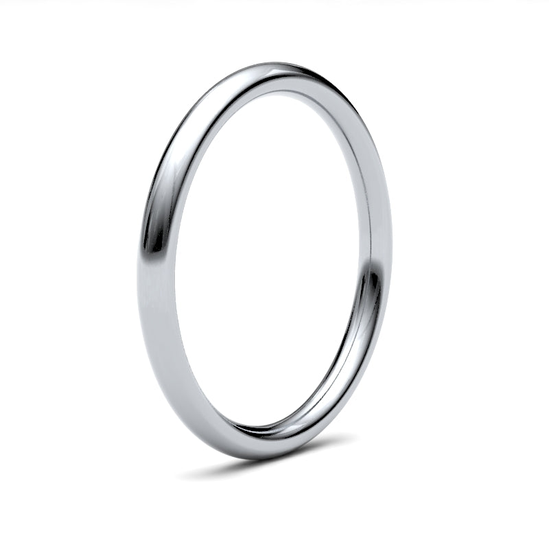 Classic Ladies Court Profile Wedding Ring - Elegant Simplicity