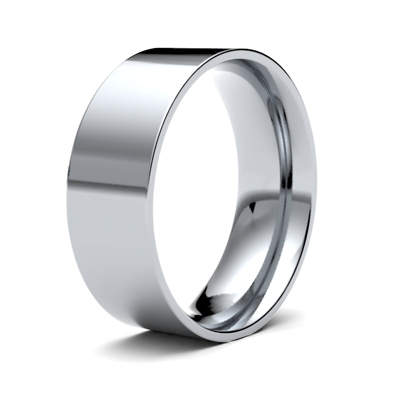 Gents Flat Court Profile Wedding Bands.