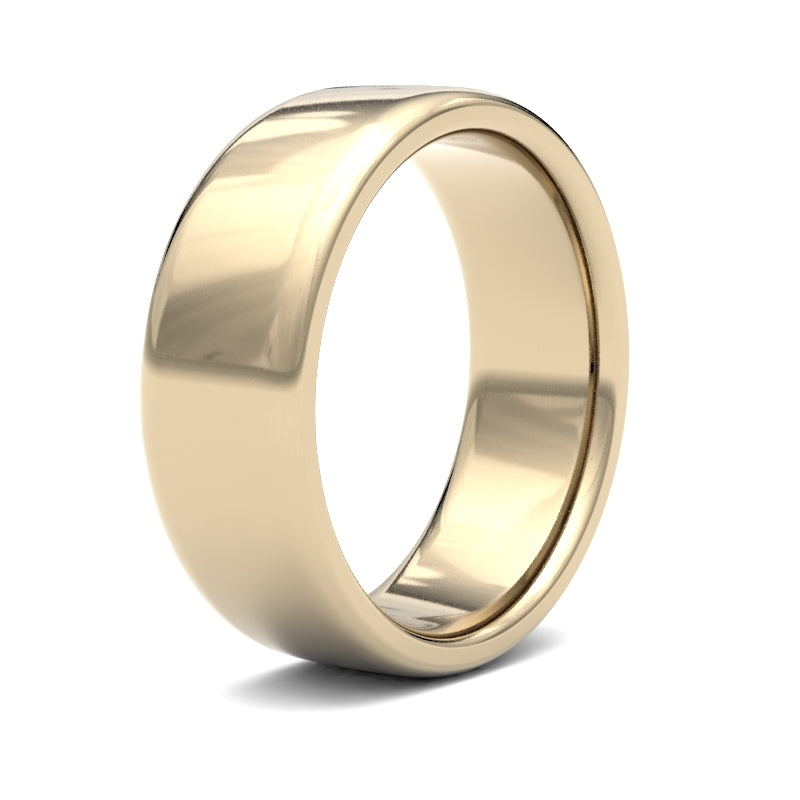 Gents Soft Court Profile Wedding Bands.