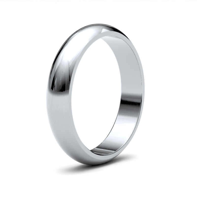 Classic D-Shape Wedding Band for Grooms