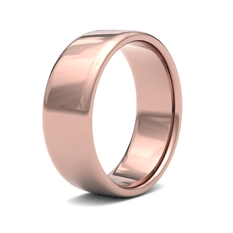 Gents Soft Court Profile Wedding Bands.
